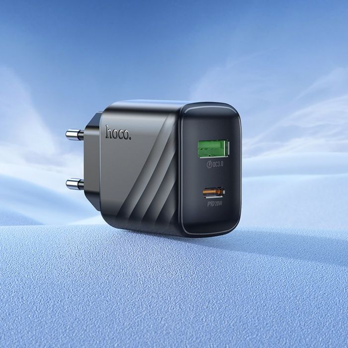 Быстрая Зарядка Hoco 20W 2-Порта Hoco CS25A USB + Type-C