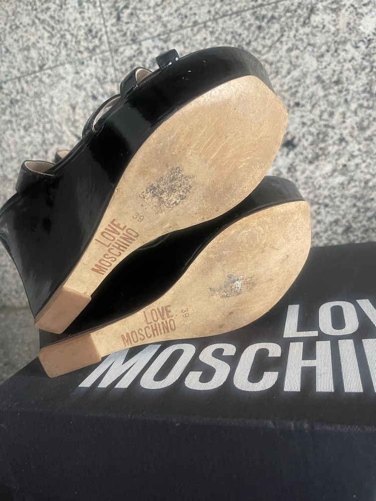Moschino original sandálias pretas