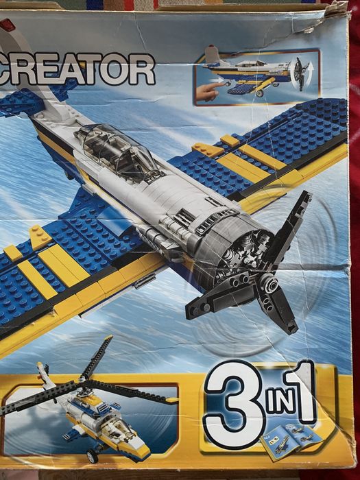Lego 31011 - 3w1 samolot, helikopter, motorowka