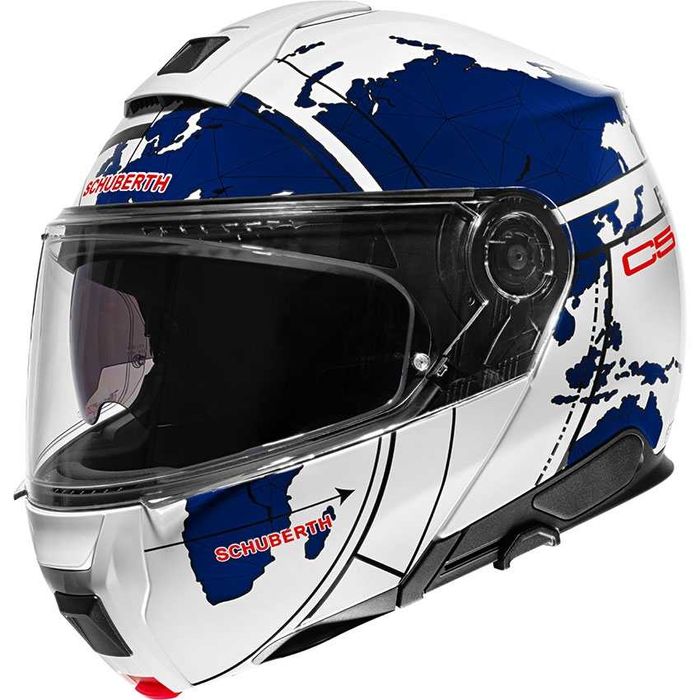 Kask szczękowy SCHUBERTH C5 GLOBE BLUE niebieski CENA BLACK