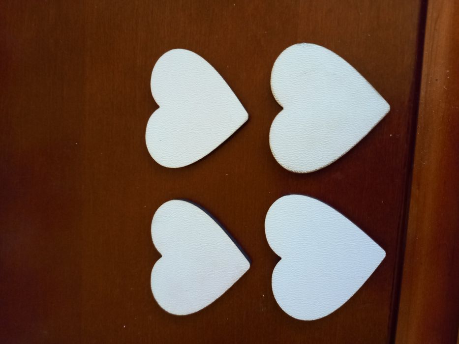 Serca biały MDF 3 mm