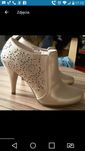 Złote buty botki szpilki 37