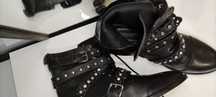 R 38.5 Nowe skórzane ocieplane buty Damskie Dorothy Perkins Black Meta