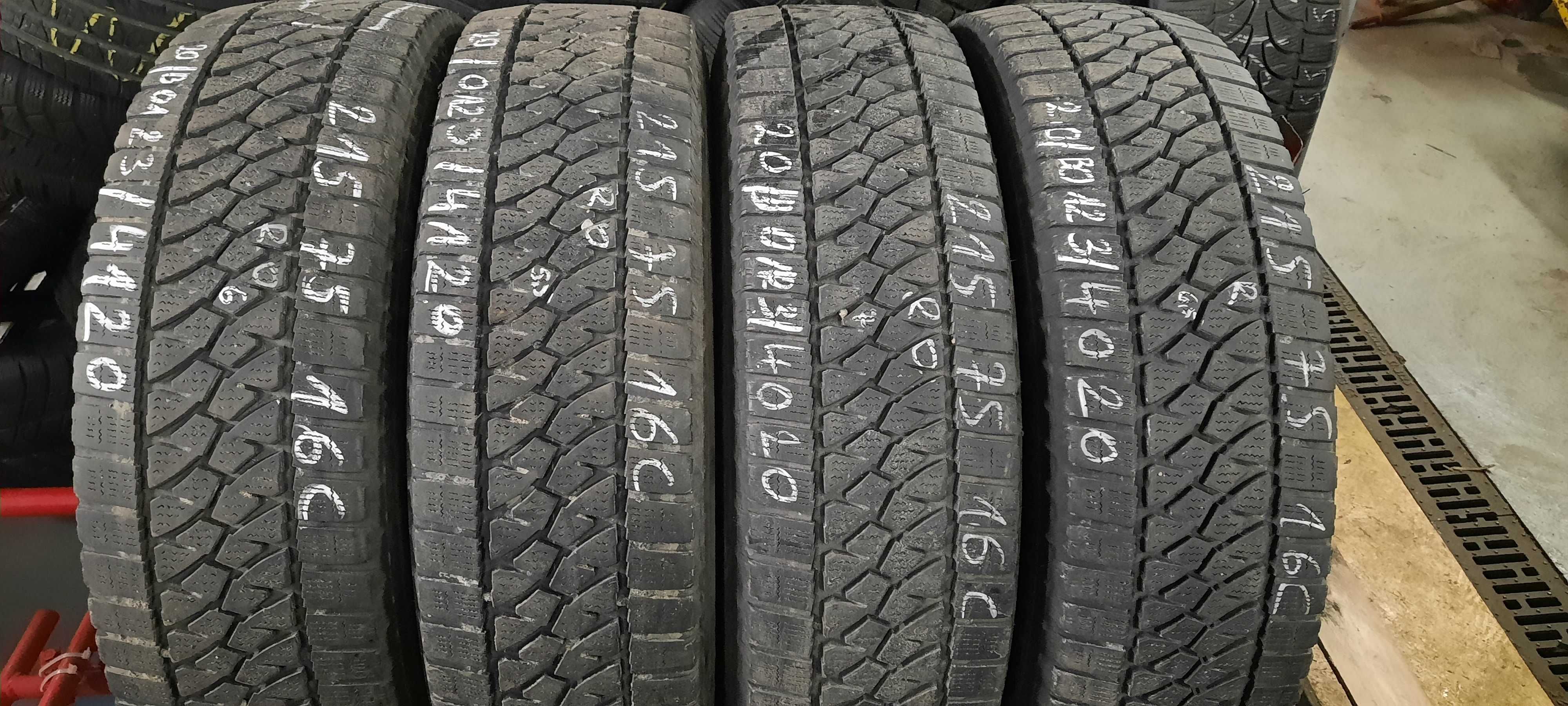 4szt. opony zimowe używane 215/75R16C 116/114R Bridgestone W810