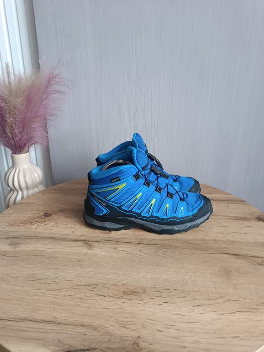 Трекинговые ботинки Salomon 37-38р, синие демисезонные ботинки для гор