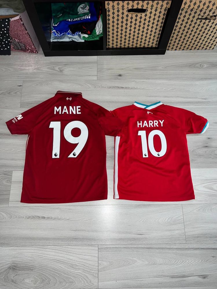 Koszulka piłkarska Liverpool Tottenham Mané Salah Son Kane Firmino