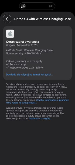 Nowe Apple AirPods 3 z etui ładującym bezprzewodowo – gwarancja Apple