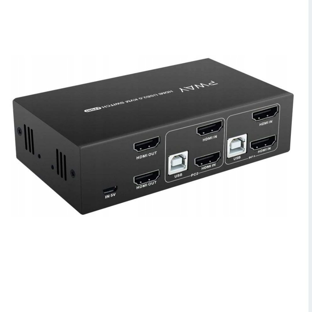 Przełacznik switch HDMI KVM PWAY 2 PORT USB 2.0