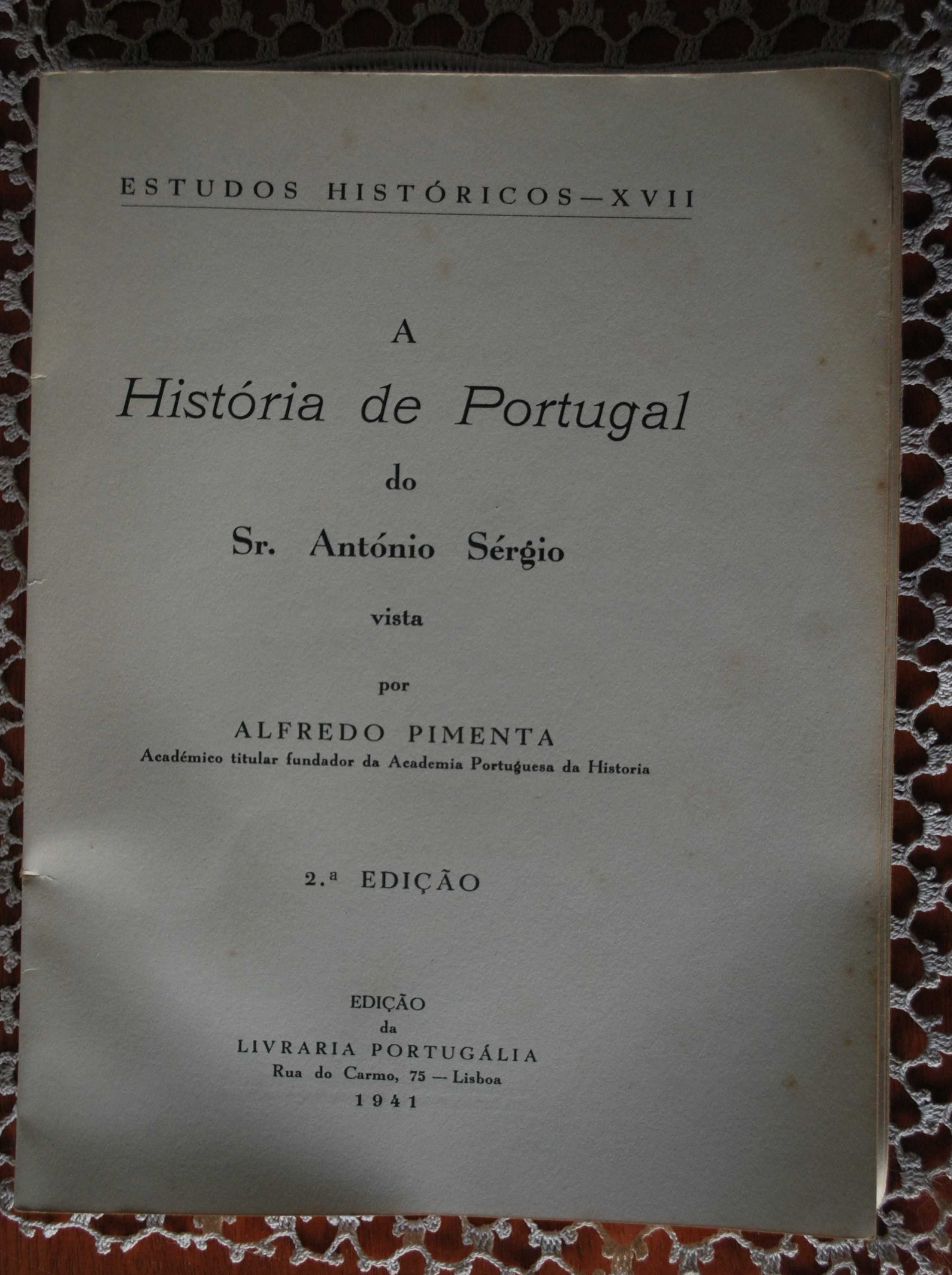 A História de Portugal do Sr. António Sérgio vista por Alfredo Pimenta