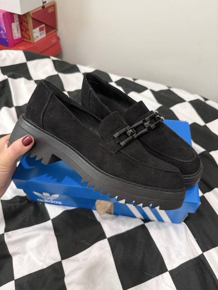 Buty mokasyny czarne