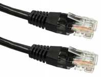 2x Kabel sieciowy Ethernet RJ45 Skrętka czarny 3m