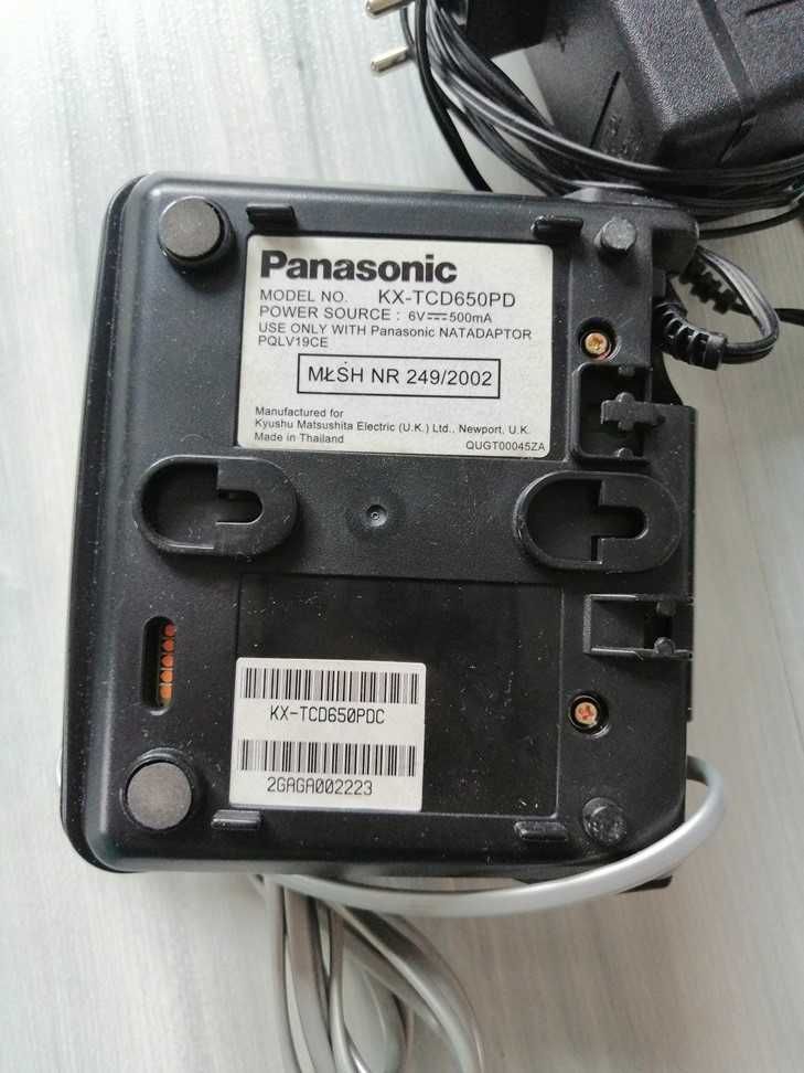 Telefon stacjonarny, bezprzewodowy Panasonic KX-TCD650PD + zasilacz.