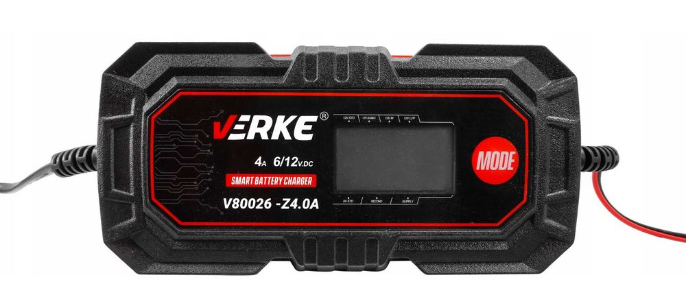 Prostownik Ładowarka Akumulatora 6V/12V 4A LCD VERKE