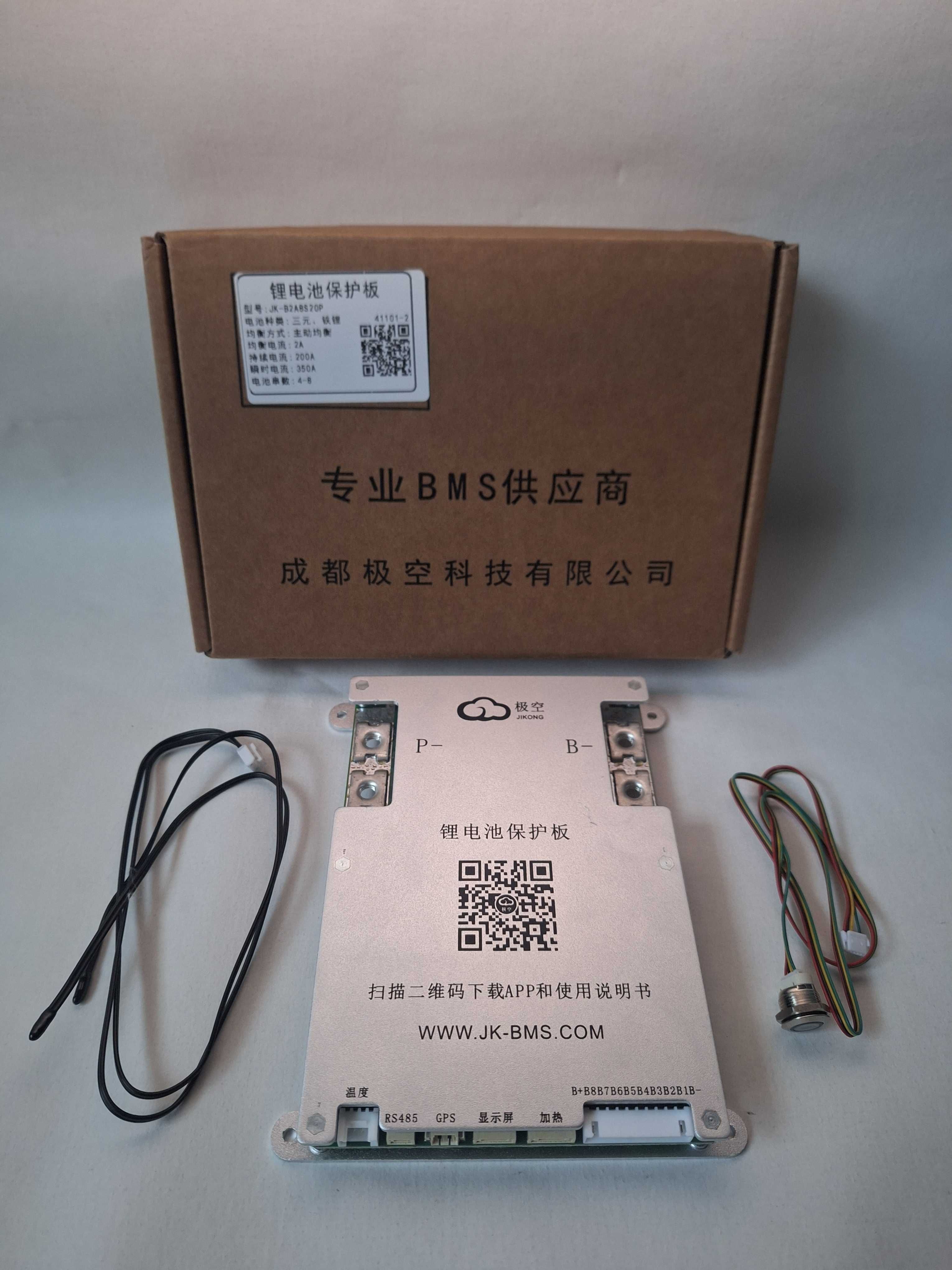 Smart BMS Jikong. Плата на 4S-8S комірок, струм 200/350А, баланс 2А