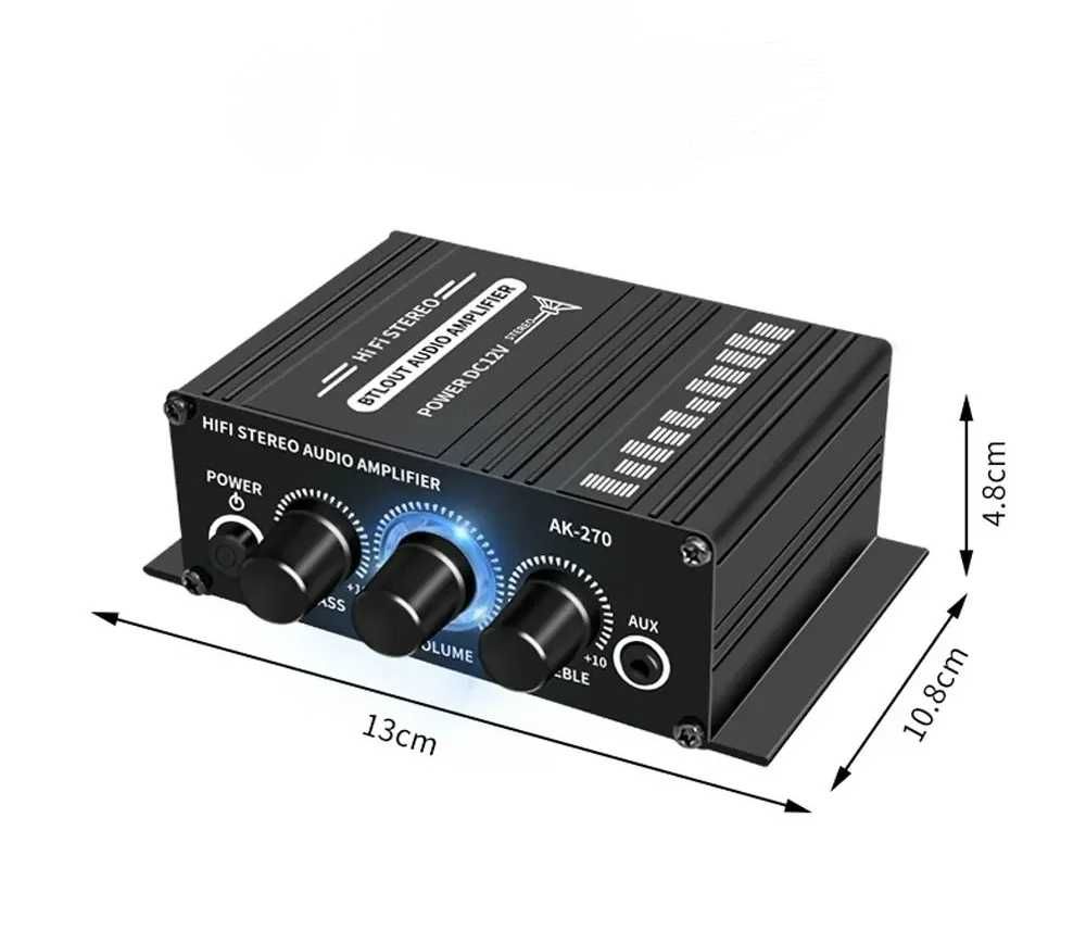 Аудио усилитель мощности звука AK-270 HIFI 2.0 канала (оригинальный)