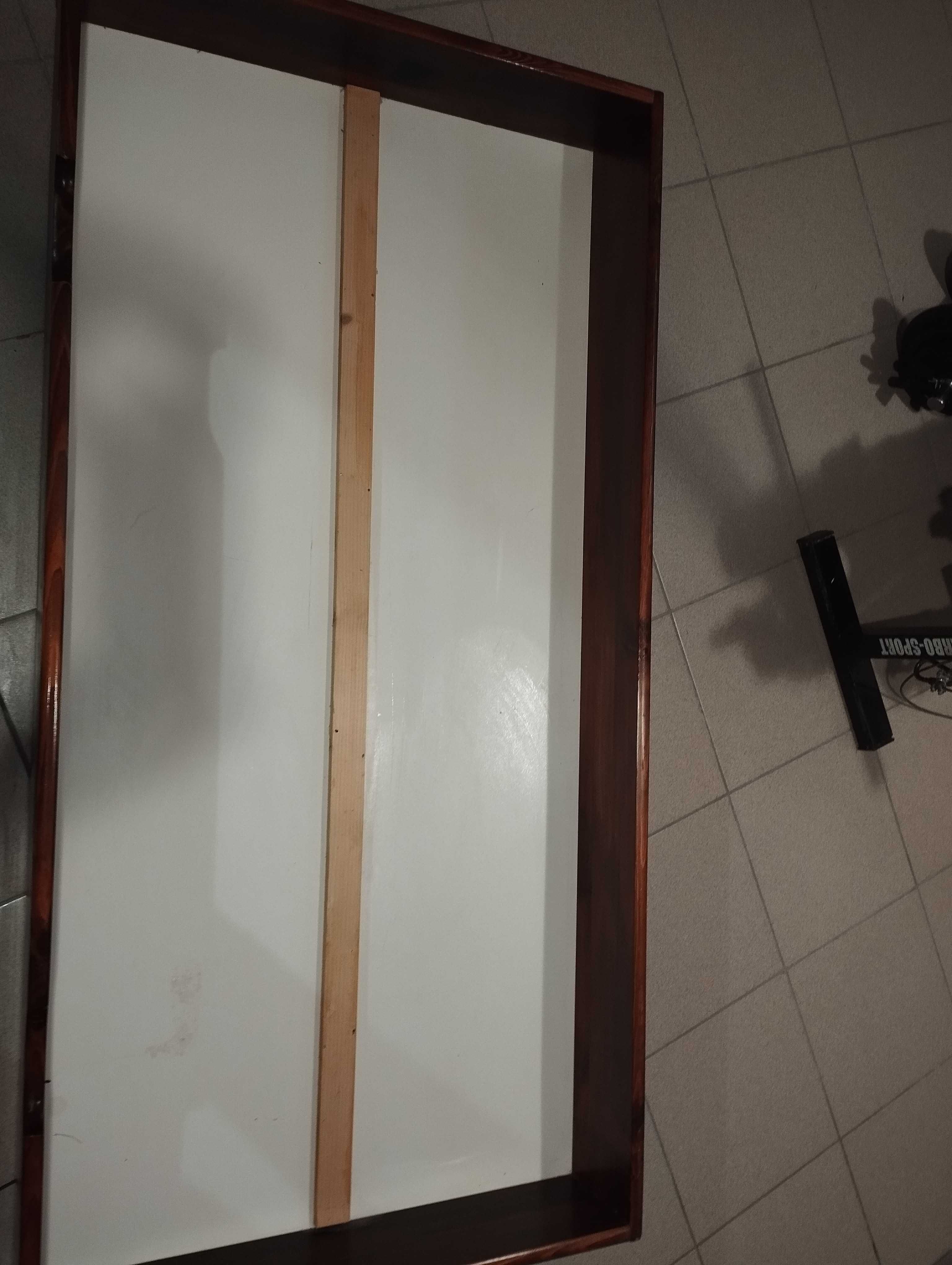 Szuflady łóżko lita sosna, kolor orzech - 150x75x19cm - 2 szt.