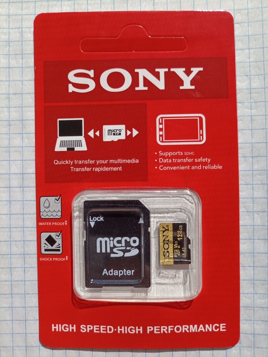 Карта памяти 32, 64, 128 Гб флешка память Micro SD kard 10 клас