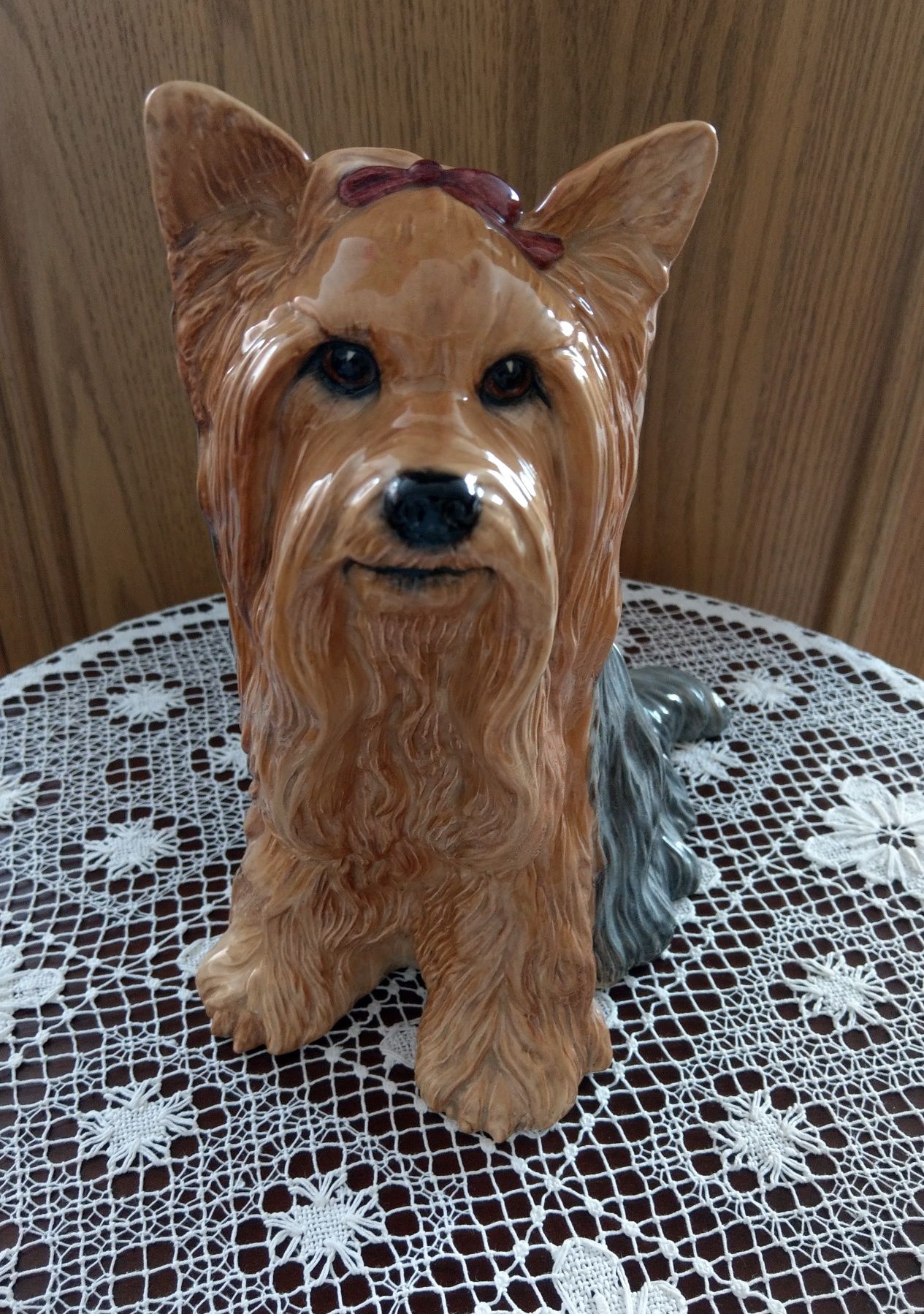 Piekny Beswick duza figurka porcelanowa pies Yorkshire Terrier Vintage