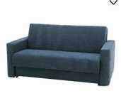 Sofa Domo Dwa- rozkładana dwuosobowa szaro niebieska  zobacz