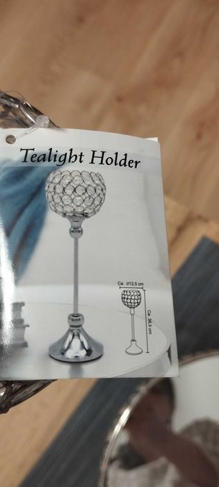 Taca lustrzana plus świecznik nowe