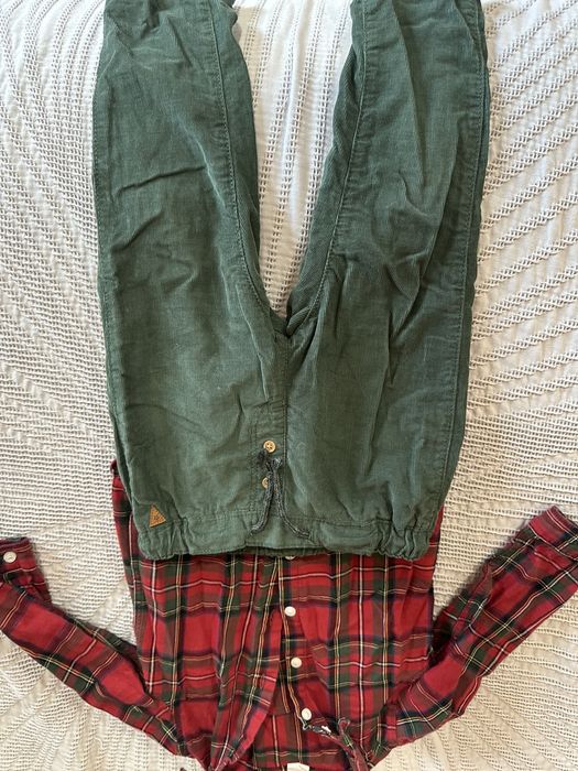 Костюм для хлопчика  h&m теплі штани та сорочка 1-2 роки