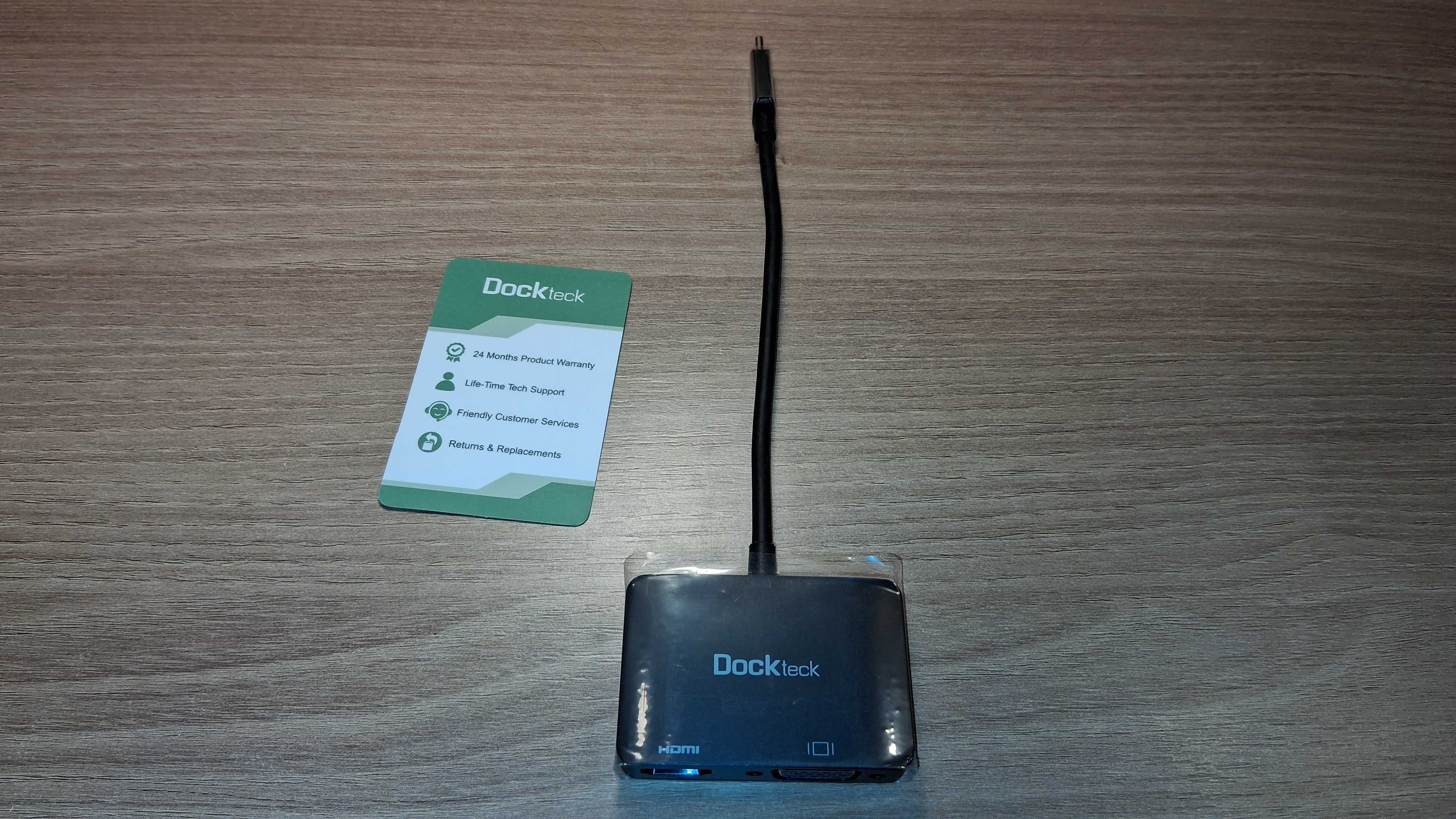 Adapter Dockteck USB-C Na HDMI VGA 2w1
