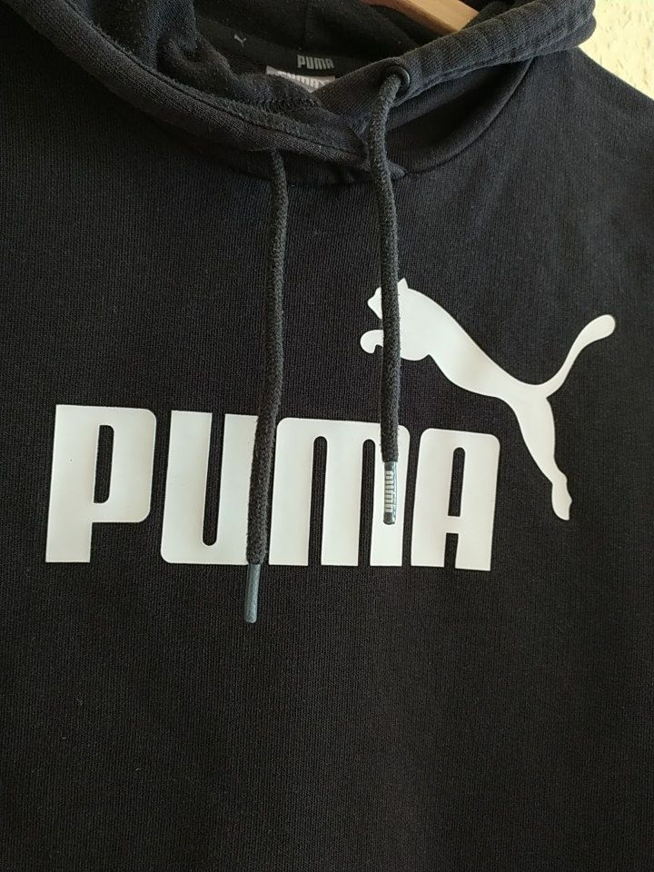 Bluza czarna PUMA z kapturem i kieszenią r. S/M