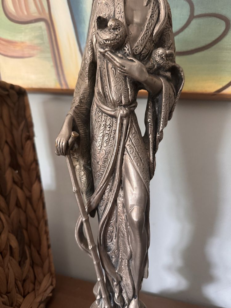 Vintage Estatua Juiz chinês em Estanho maciço