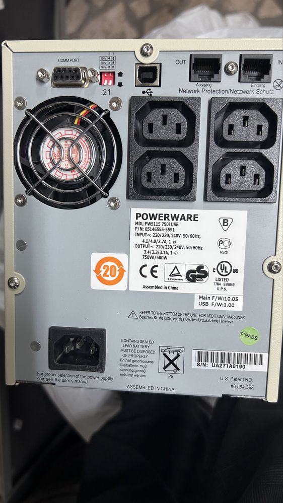 Безперебойник ДБЖ Powerware новий. Правильный синус