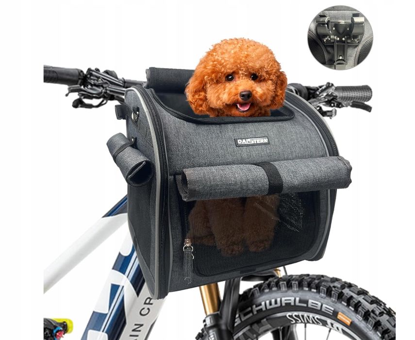 Daistern Kosz Rowerowy Dla Psa Z Przodu, Plecak Do 6Kg