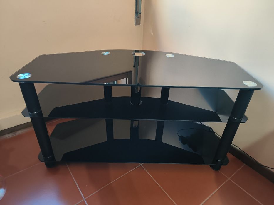 Móvel TV/Hi-Fi , vidro Temperado ,  1 m cumprimento  por 0,50 cm