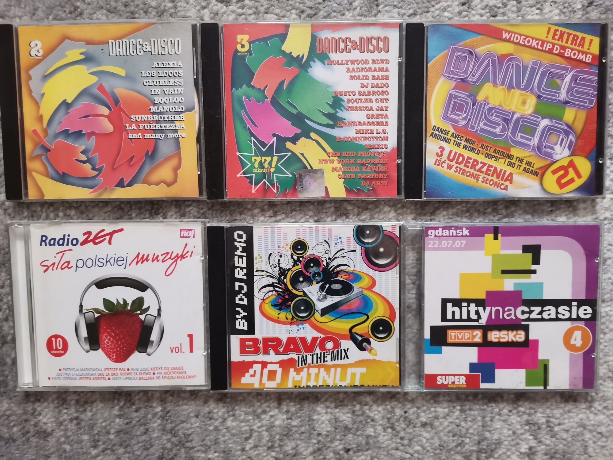 Płyty 6  CD dance & disco hity na czasie bravo in the mix radio zet