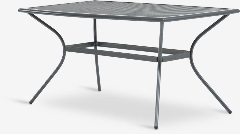 Zestaw mebli ogrodowych metalowy stół + 6 krzeseł z Jysk LARVIK