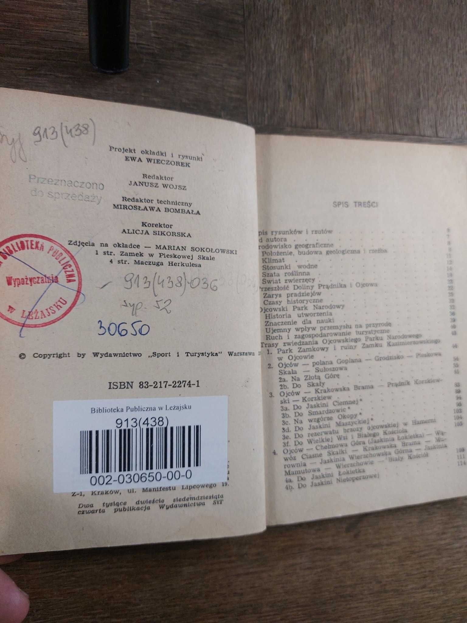 Ojcowski Park Narodowy Partyka 1979 przewodnik