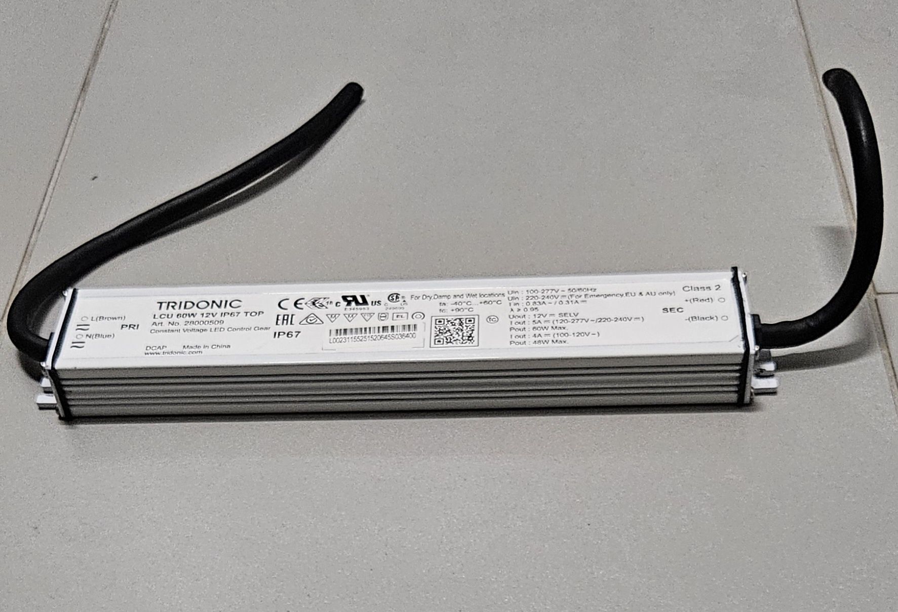 Zasilacz LCU 60W 12V TOP IP67 
Zasilacz LCU 60W 12V TOP IP67