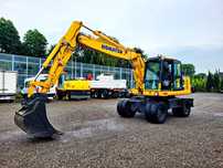 Komatsu PW 160 - 8 Wysięgnik dwuczęściowy, 3 ramiona  Komatsu PW160-8 Koparka kołowa 3 ramiona