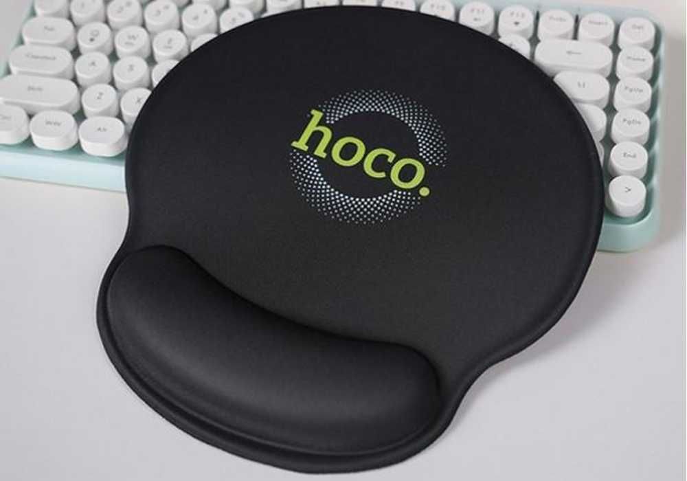 Килимок для миші з підтримкою зап'ястя 230*215*3мм HOCO GM30 чорний