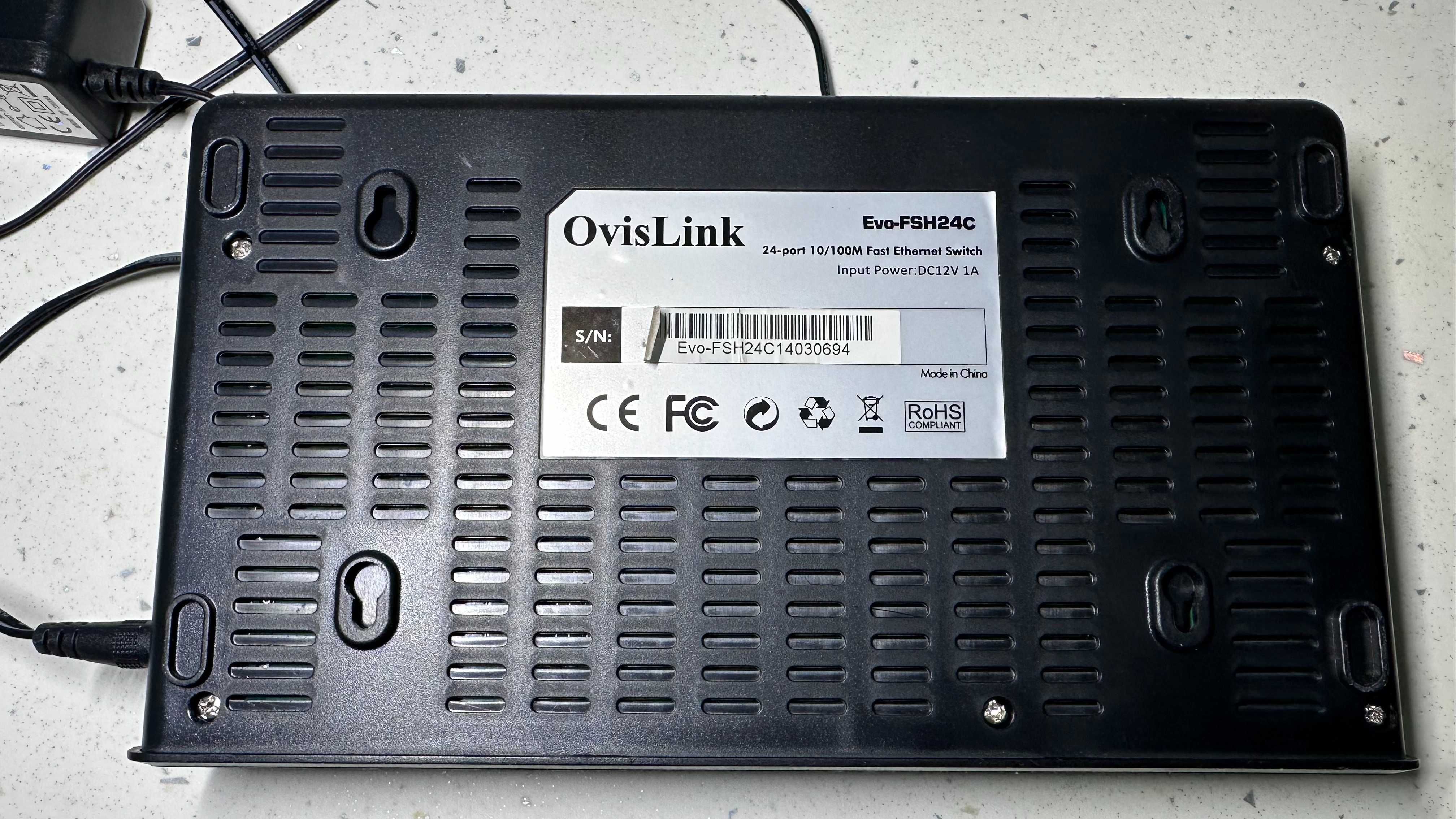 Switch 24 Portas 10/100 Ovislink EVO-FSH24C