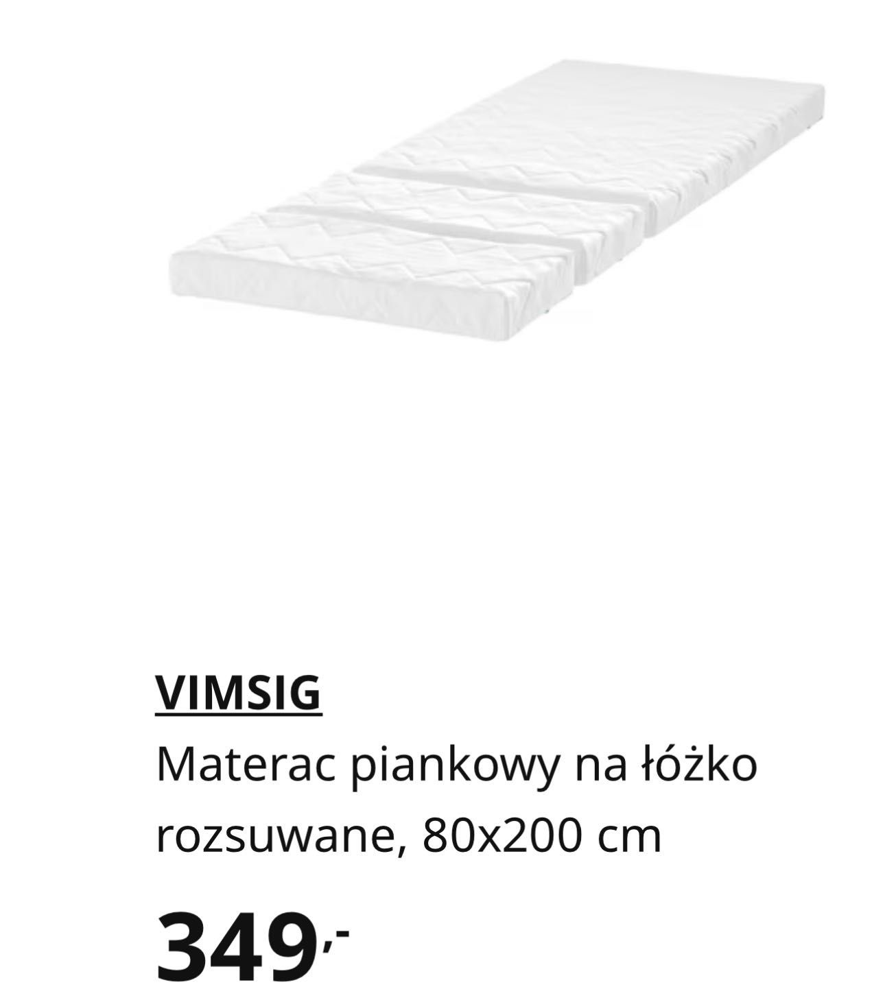 Łóżko rosnące IKEA SUNDVIK z materacem 550zl