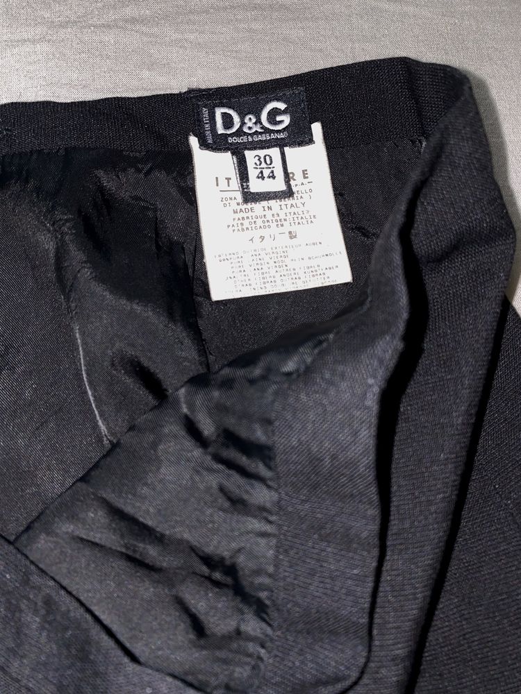 Спідниця міді Dolce Gabbana чорна класична базова D&G Італія 98% вовна