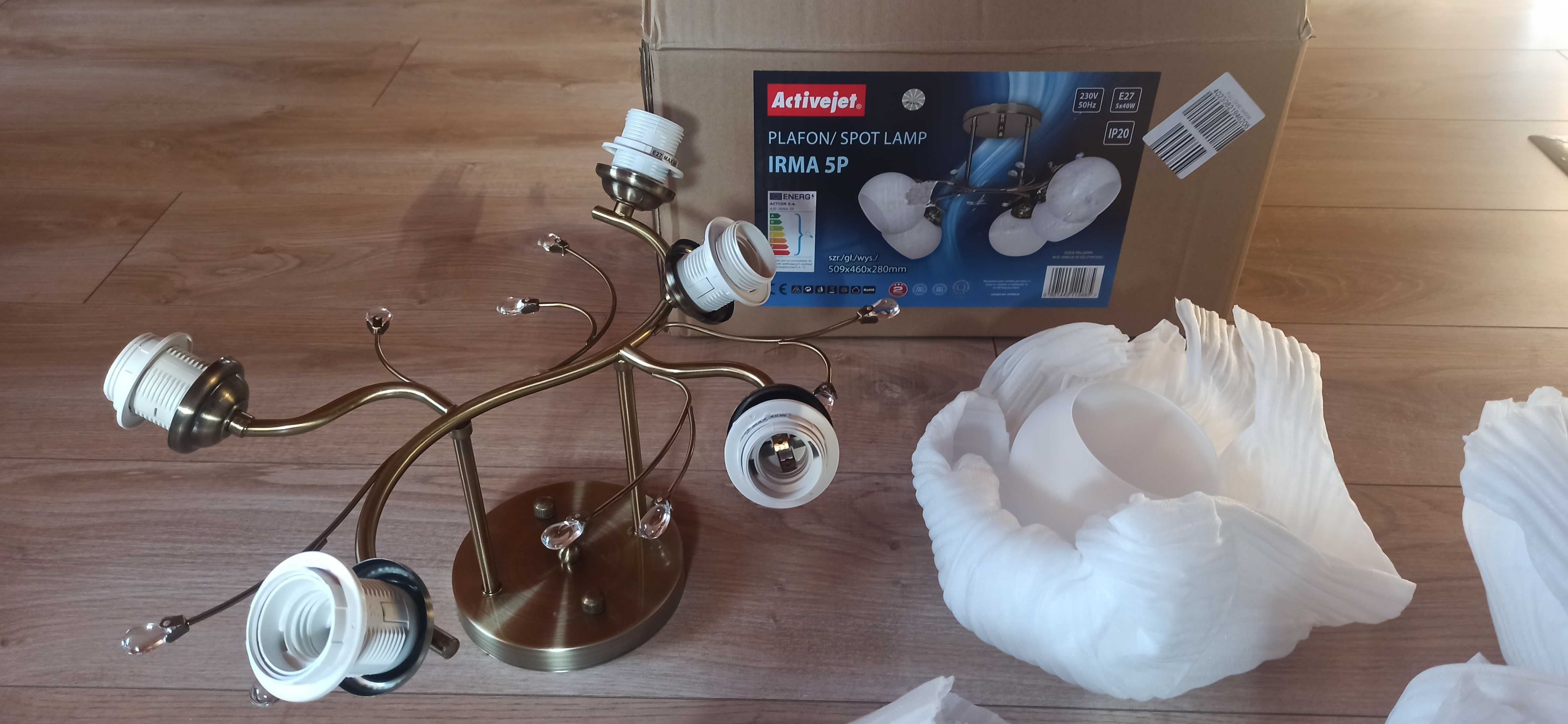 Lampa sufitowa ACTIVEJET 5P Patyna do salonu/sypialni/ zdobiona/nowa/