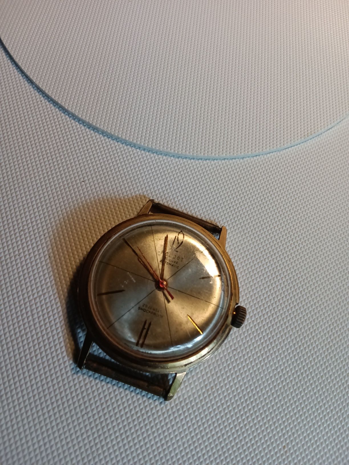 Poljot De Luxe zegarek 29 kamieni pozłacany automat na chodzie