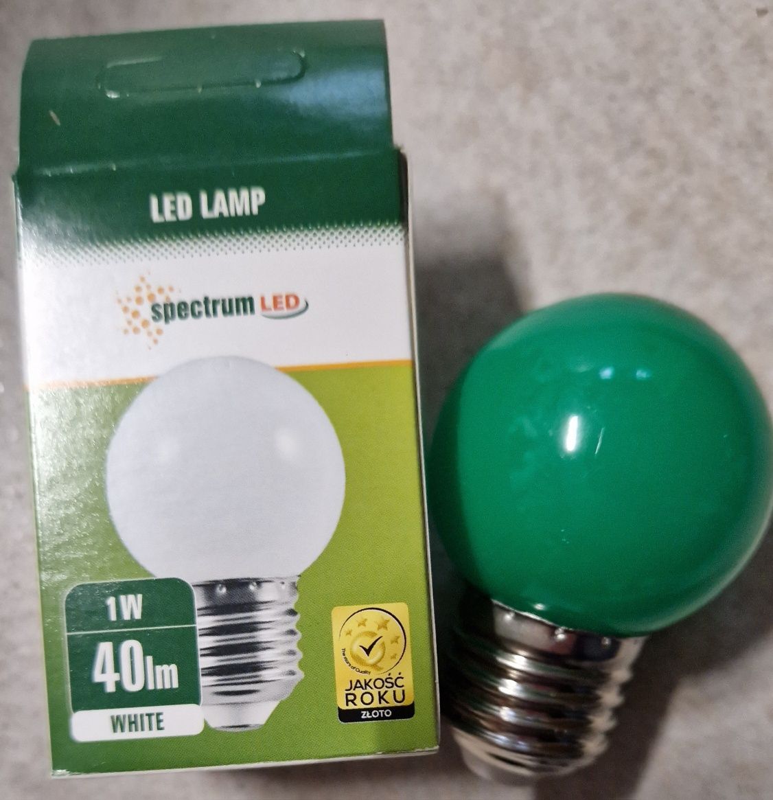 Żarówka kula kulka 1W E27 zielona Spectrum LED 5 sztuk