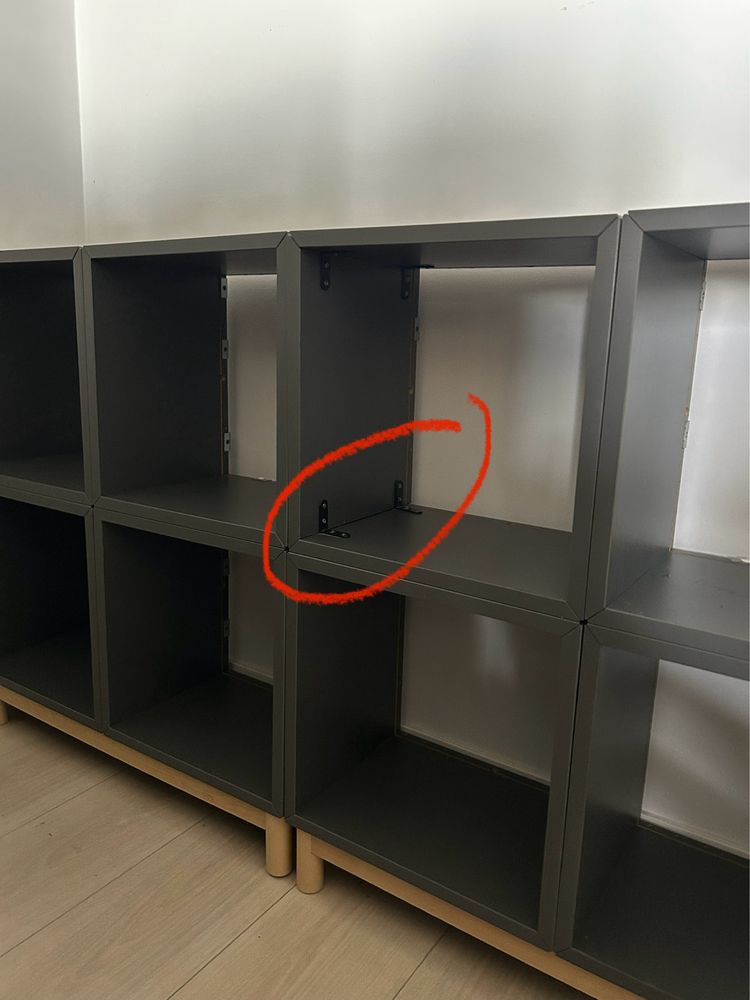 Zestaw IKEA Eket ciemnoszary 246 x 80 x 25 szafki regały