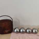 4 Bolas antigas de Petanca OBUT, com bolsa original, vintage