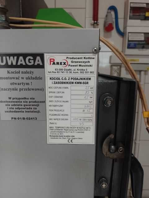 Sprzedam części do pieca 25 kw ekogroszek