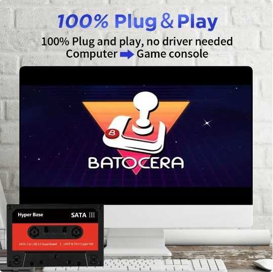 Batocera 33/35/Retrobat/Launchbox KinHANK/JMachen 500 GB portable HDD