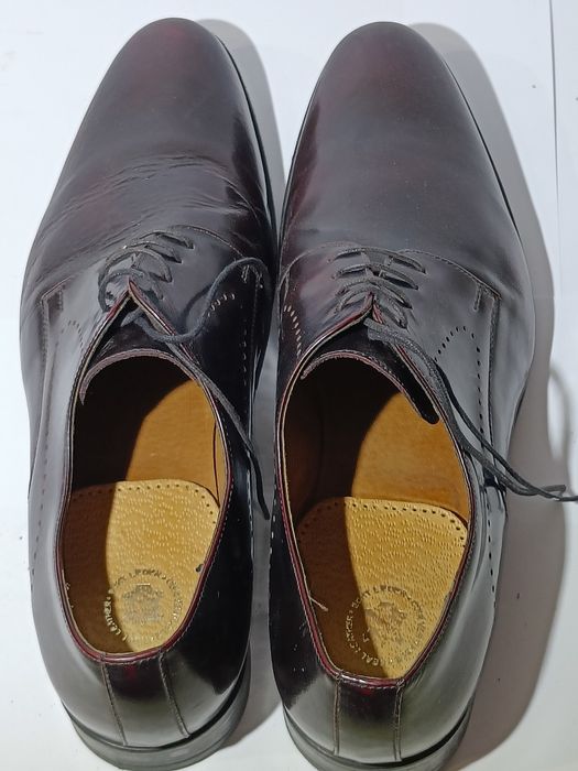 Skórzane Buty Męskie CONHPOL Rozmiar 43, Bordo, Derbies/Wizytowe