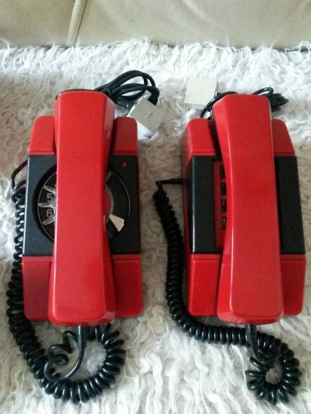 Stary telefon PRL stacjonarny retro vintage BRATEK TULIPAN