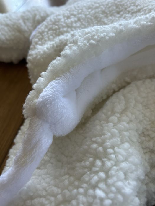 Дитячий комбінезон зимовий білосніжний , білий , Тедді